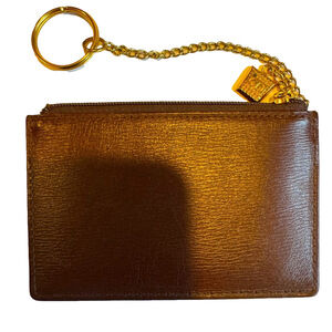Christian Dior Vintage Keychain/Coin Holder Brown Vachette Leather